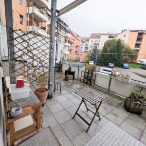Terrasse der zu verkaufenden Kapitalanlage auf der Bautzener Str. in Görlitz